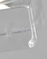 Murano stúdiómunka. Anyagában színezéssekkel, elhúzott millefiori mintákkal. Jelzés nélkül, talpánál...