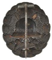 Német Birodalom 1918. "Sebesülési jelvény fekete fokozata" Fe kitüntetés függőleges tűvel ...