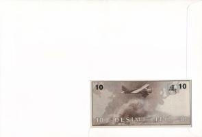 Litvánia 1991. 10L felbélyegzett borítékban, bélyegzéssel T:UNC
Lithuania 1991. 10 Litu in envelope...