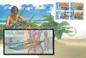 Cook-szigetek 1992. 3$ felbélyegzett borítékban, bélyegzéssel T:UNC Cook Islands 1992. 3 Dollars in envelope with stamp and cancellation C:UNC