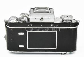 Ihagee Exakta Dresden fényképezőgép, Carl Zeiss Jena Biotar 1:2 f=5.8 cm objektívvel, bőr tokjában