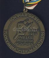 NSZK 1989. "7. Olimpia - városi marathon" érdemérem T:2 szalaggal