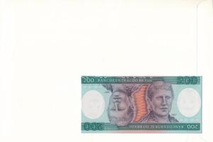 Brazília 1984. 200C borítékban, alkalmi bélyeggel és bélyegzéssel T:UNC
Brasil 1984. 200 Cruzeiros ...