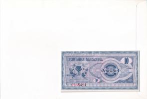 Macedónia 1992. 100D borítékban, alkalmi bélyeggel és bélyegzéssel T:UNC 
Macedonia 1992. 100 Dinar...