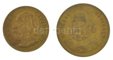 DN "Garibaldi" kétoldalas sárgaréz játékzseton (2xklf) T:XF,VF
ND "Garibaldi" d...