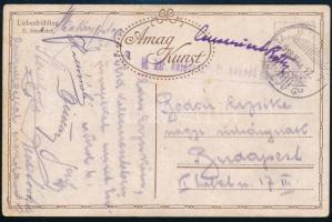 1918 Tábori posta képeslap M. kir. ... 21. honvéd gyalogezred + TP 290