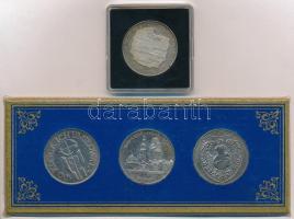 Lengyelország 1987. "II. János Pál" 4xklf ezüstözött fém emlékérem tokban T:AU,XF patina
...