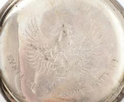 Antik Systeme Roskopf Patent fém zsebóra, fedele gazdagon gravírozott, üveg nélkül, laza, kopott, ne...