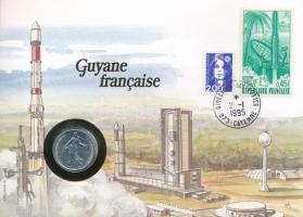 Franciaország / Francia Guyana 1974. 1Fr Ni felbélyegzett borítékban, bélyegzéssel, német nyelvű tájékoztatóval T:XF France / French Guyana 1974. 1 Franc Ni in envelope with stamp, cancellation and german language description C:XF