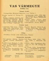 Vas vármegye és Szombathely megyei város általános ismertetője és címtára az 1931-32. évre. I-II. kö...