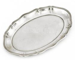 Ezüst(Ag) tálca, jelzett, 17×11 cm, nettó: 80,7 g