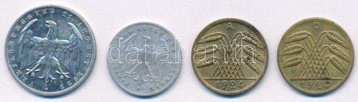 Németország / Weimari Köztársaság 1922G 3M Al "3 éves weimari alkotmány" + 1923G 200M Al +...