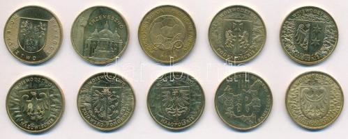 Lengyelország 2004-2010. 2Zl Cu-Zn-Al forgalmi emlékérmék, vegyes témákban (10xklf) T:UNC-XF Poland ...