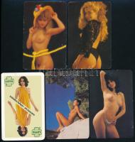 1980-as évek 11 db erotikus reklámos magyar kártyanaptár