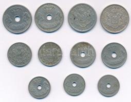 Románia 1905-1906. 5b Cu-Ni (3xklf) + 1906. 10b Cu-Ni (2xklf) + 1906. 20b Cu-Ni (2xklf) + 1924. 1L C...