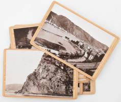 cca 1900 Rajna-vidéki táj- és városképek, 12 db keményhátú fotó, 10,5×16,5 cm