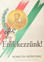 1994 Bozó Gyula (1913-2004) Emlékezzünk! 'Kosstuh Lajos (1802-1894) A leghívebb magyar.' Kossuth Szövetség. Bp., Magyar Honvédség Oktatási és Kulturális Anyagellátó Központja. Kossuth emlékév plakát kartonra kasírozva, 60x43 cm