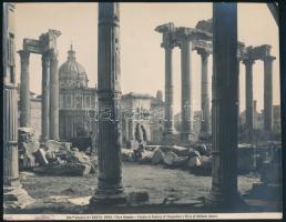 cca 1910-1920 Róma, Forum Romanum, Alinari feliratozott fotója, sarkán törésnyom, 20×25 cm