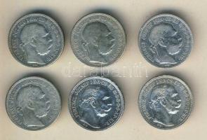 1893-1915. 1K (6x) 3klf évszámmal T:2,3