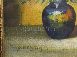 Haeryng Pál (?-?), működött feltehetően a XX. sz. első felében: Csendélet. Olaj, vászon, jelzett, 10...