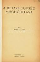 Papp Lajos: A Bihar-hegység meghódítása. Bp., 1939, szerzői magánkiadás ("Élet"-ny.). 140+24 p. Fekete-fehér ábrákkal, fotókkal, térképekkel illusztrálva. Modern műbőrkötés, címlapon apró felületi sérüléssel.