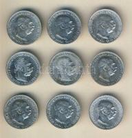 Ausztria 1893-1915. 1K (9x) 5klf évszámmal T:2/3,3