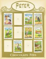 cca 1900 Chocolats Peter Cailler`s Kohler Nestlé`s csokoládégyárak és -márkák album, beragasztott gy...