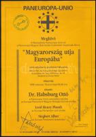 Habsburg Ottó (1912-2011), Habsburg Regina (1925-2010), Habsburg Wallburga (1958-), Habsburg Károly (1961-), Henry Plumb (1925-2022), 1990. évi Paneuropa Unio meghívón