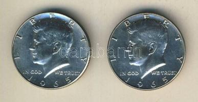 USA 1965. 1/2$ Ag "Kennedy" (2x) T:2