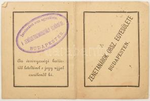 1887 csetneki Jelenik Zaphiry Helén (1860-1936) zongorista, Liszt Ferenc tanítványának igazoló jegye...
