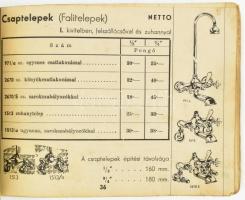 1936 Ulrich B. J. képes árjegyzék szerelvények. Végén kártyanaptárra 100 p. Fém gerinccel