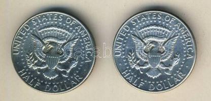 USA 1966. 1/2$ Ag "Kennedy" (2x) T:2