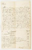 1852 Guáry Miklósné jobaházi Dőry Klára (1774-1852) hagyatéki listájának másolata 10 beírt oldal
