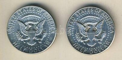 USA 1967. 1/2$ Ag "Kennedy" (2x) T:2