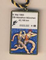 Németország 1993. "Müncheni maraton" zománcozott, multicolor érdemérem T:2 szalaggal
