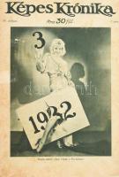 1933 Képes Krónika teljes évfolyama, bekötve, félvászon kötésben