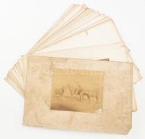 cca 1880-1900 Régi nagyméretű fotók Rómáról, össz. 29 db. Utcaképek, épületek, állatok, Róma körüli tájak, művészeti reprodukciós fotók stb. Kartonra kasírozva. Részben sérült és foltos. 19x24 cm