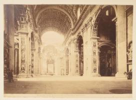 cca 1880-1900 Régi nagyméretű fotók Rómáról, össz. 29 db. Utcaképek, épületek, állatok, Róma körüli ...