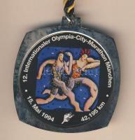 Németország 1994. "12. Nemzetközi Olimpia - városi maraton" zománcozott, multicolor érdemérem T:2 szalaggal