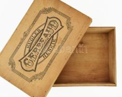 Kugler Gerbeaud Henrik fadoboz, apró kopásnyomokkal, 23,5x15x7,5 cm