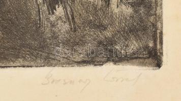 Breznay József (1916-2012): Halas. Rézkarc. Jelzett. 20x24 cm