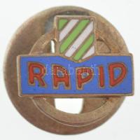 Ausztria DN "SK Rapid Wien" zománcozott fém gomblyukjelvény (12mm) T:XF apró zománchibák Austria ND "SK Rapid Wien" enamelled metal buttonhole badge (12mm) C:XF small enamel errors