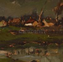 Balla László (1906-?): Nagybánya környéki táj. Olaj, karton. Jelezve jobbra lent. Fakeretben, hátold...