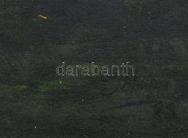 Japgon jelzéssel: Kutya labdával. Olaj, farost. 44x57 cm