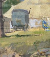 Sass Árpád (1896-1957): Cirkusz. Pasztell. papír. Jelzett .34x45 cm Üvegezett keretben / pastell on ...