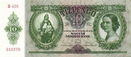 1936. 10P (4x) egymás utáni sorszámokkal T:I