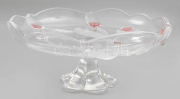 Walther glass német kristály asztali kínáló. Csiszol, formába öntött, anyagában színezett, eredeti d...