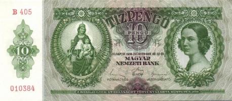 1936. 10P (4x) egymás utáni sorszámokkal T:I,I-