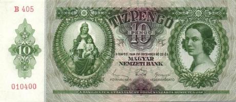 1936. 10P (4x) egymás utáni sorszámokkal T:I