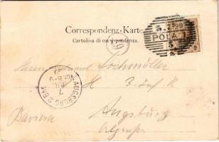 1899 (Vorläufer) Pola, SMS NOVARA (1850) cs. és kir. haditengerészet fregattja / K.u.K. Kriegsmarine...